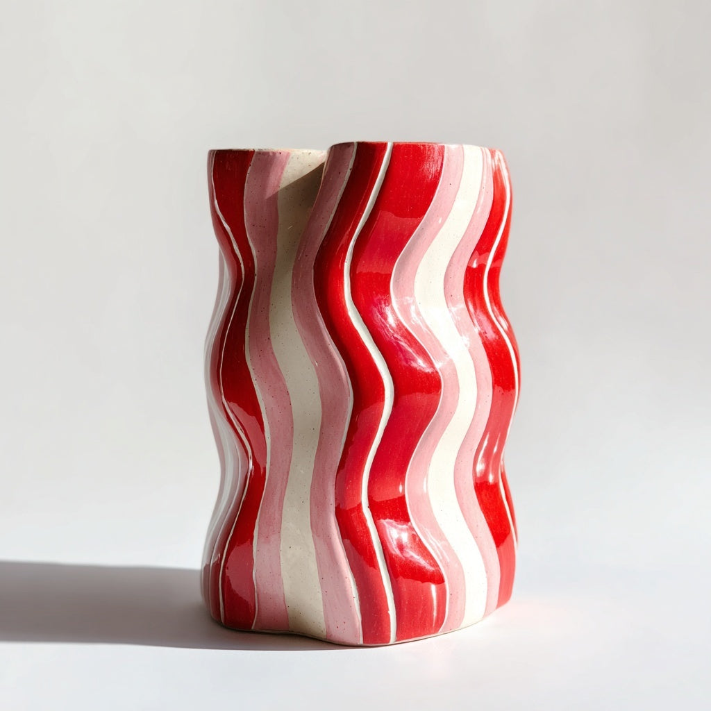 Maroon Flow Vase