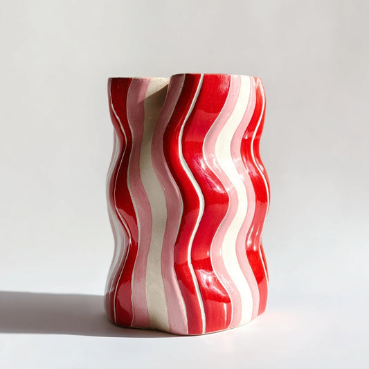 Maroon Flow Vase